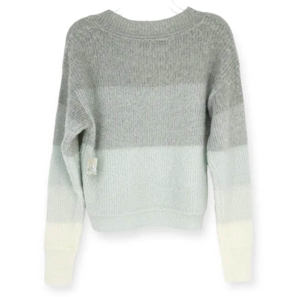 FREE PEOPLE NWT Autumn Sky Pullover Sweater in Cloud Combo Wool - size S‎